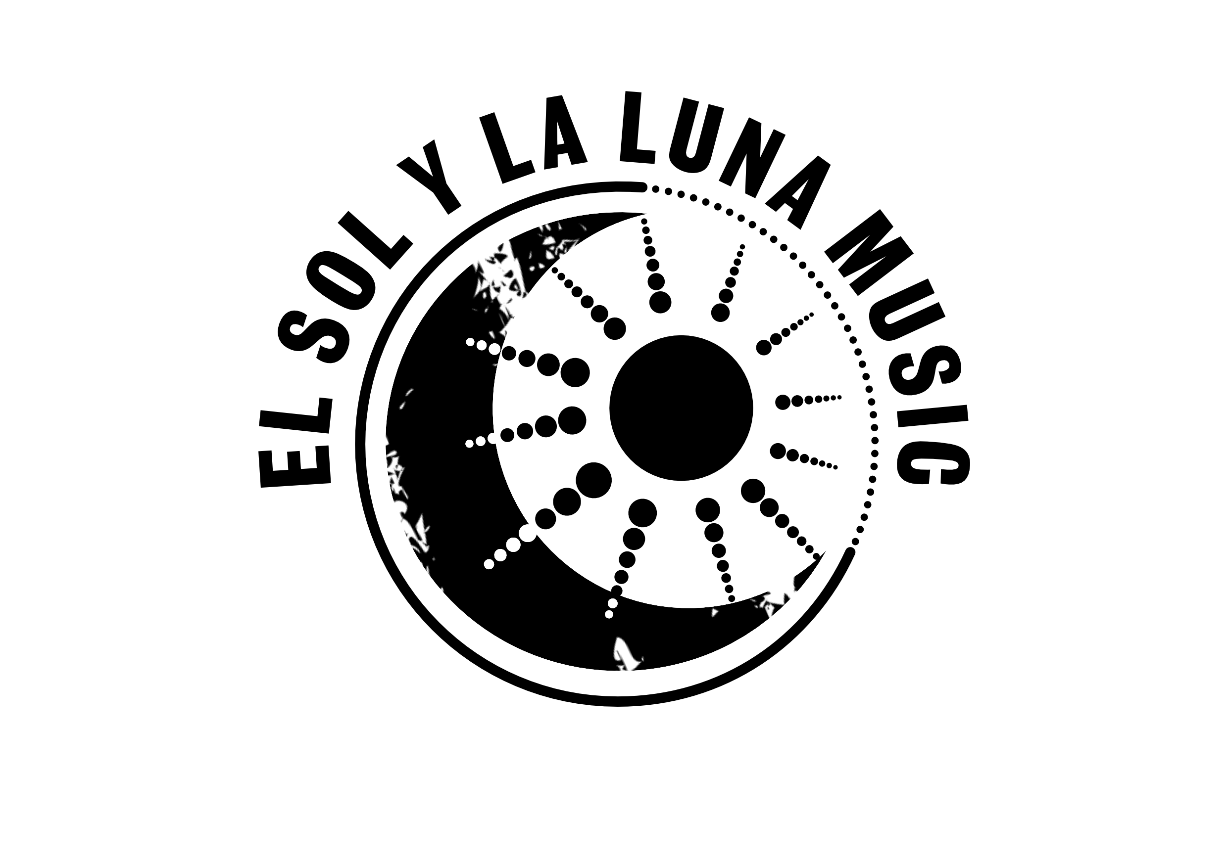 El sol Y La Luna Music logo black and white